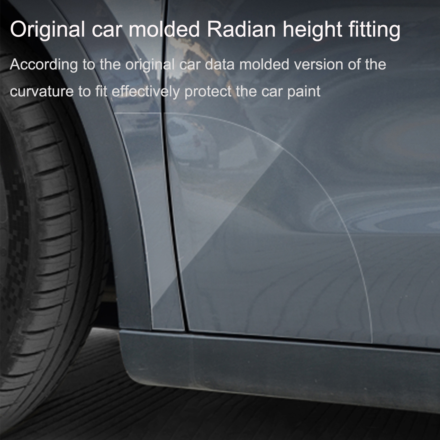 Schwarz TPU Auto Körper Schutz Film Unsichtbare Für Tesla Modell 3/Y -2023 Vorne Hinten Tür Erweiterte transparente Auto Kleidung einstellen