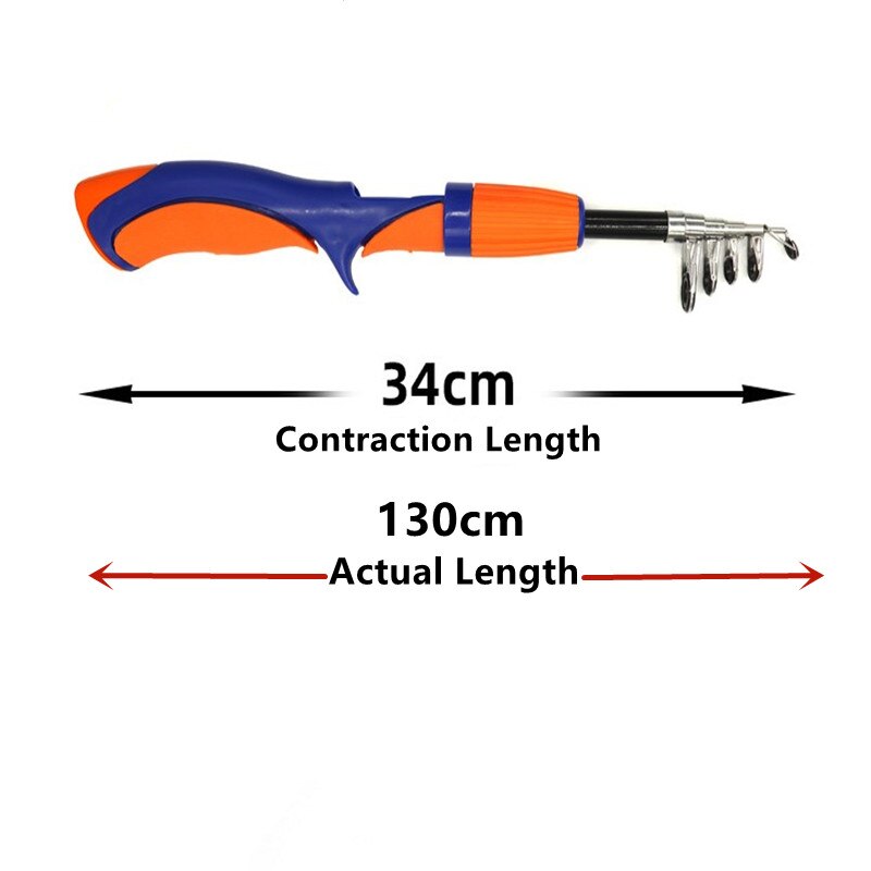 Kids Fishing Set Full Kits With Telescopic Fishing Rod And Spinning Reel Saltwater Freshwater Outdoor Fishing Tools