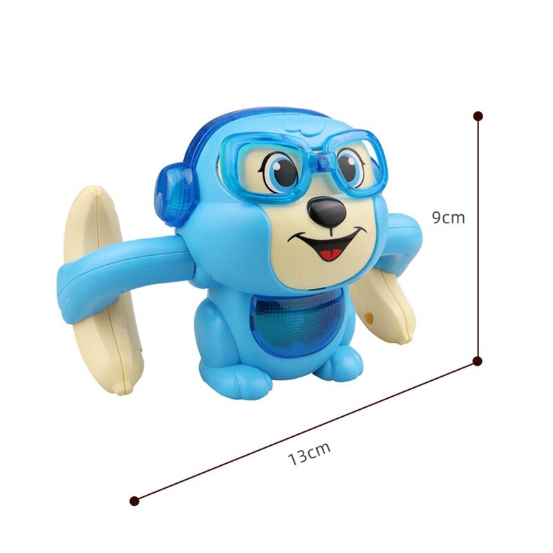 Newest Electric Flipping Monkey Light Music Children Animal Model Toy Voice Control Induction Cartoon Rolling Baby Toys