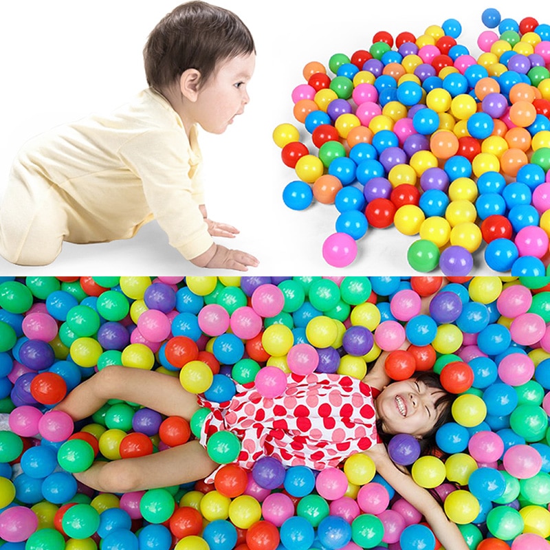 50 /100 Pcs Multicolor Baby Kid 'S Speelgoed Bal Ronde Zacht Plastic Oceaan Bal 5.5Cm/7Cm