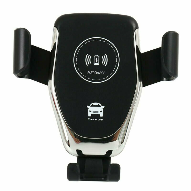 Wireless Car Charger Holder QI Mount Infrared Sensor Fast Charging for Samsung S10 S9 S8 iPhone X XR XS11 8 Automatic Clamping: Black