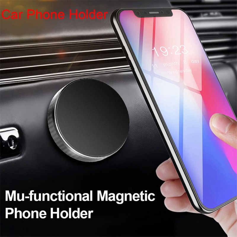 Ronde Magnetische Telefoon Houder In Auto Stand Magneet Mobiel Beugel Auto Magnetische Houder Voor Telefoon Voor Samsung Iphone 12 Pro max