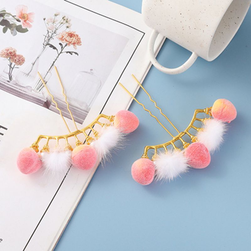 Leuke Haaraccessoires Voor Meisjes Roze Perzik Hanfu Haarspeld