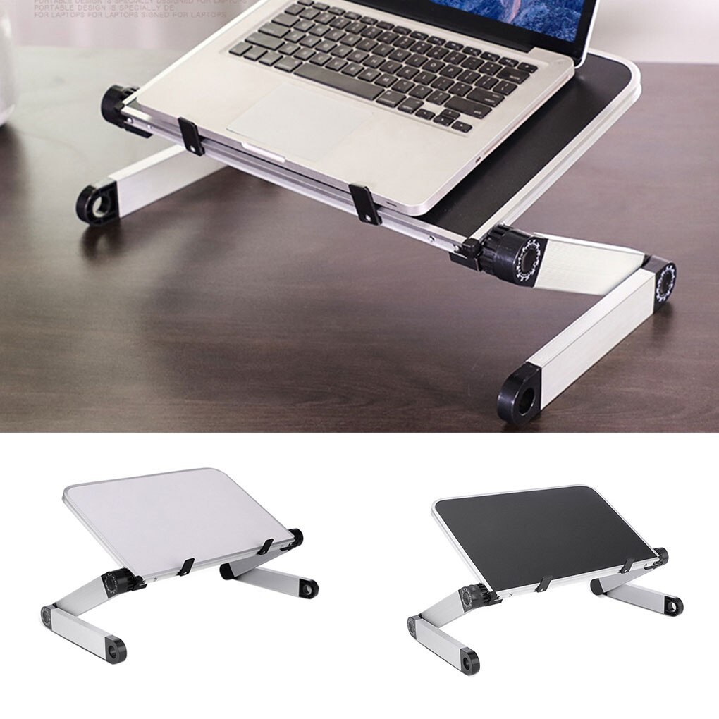 Verstelbare Laptop Tafel Opvouwbare Ergonomische Notebook Tablet Houder Aluminium Kantoor Slaapbank Bureau