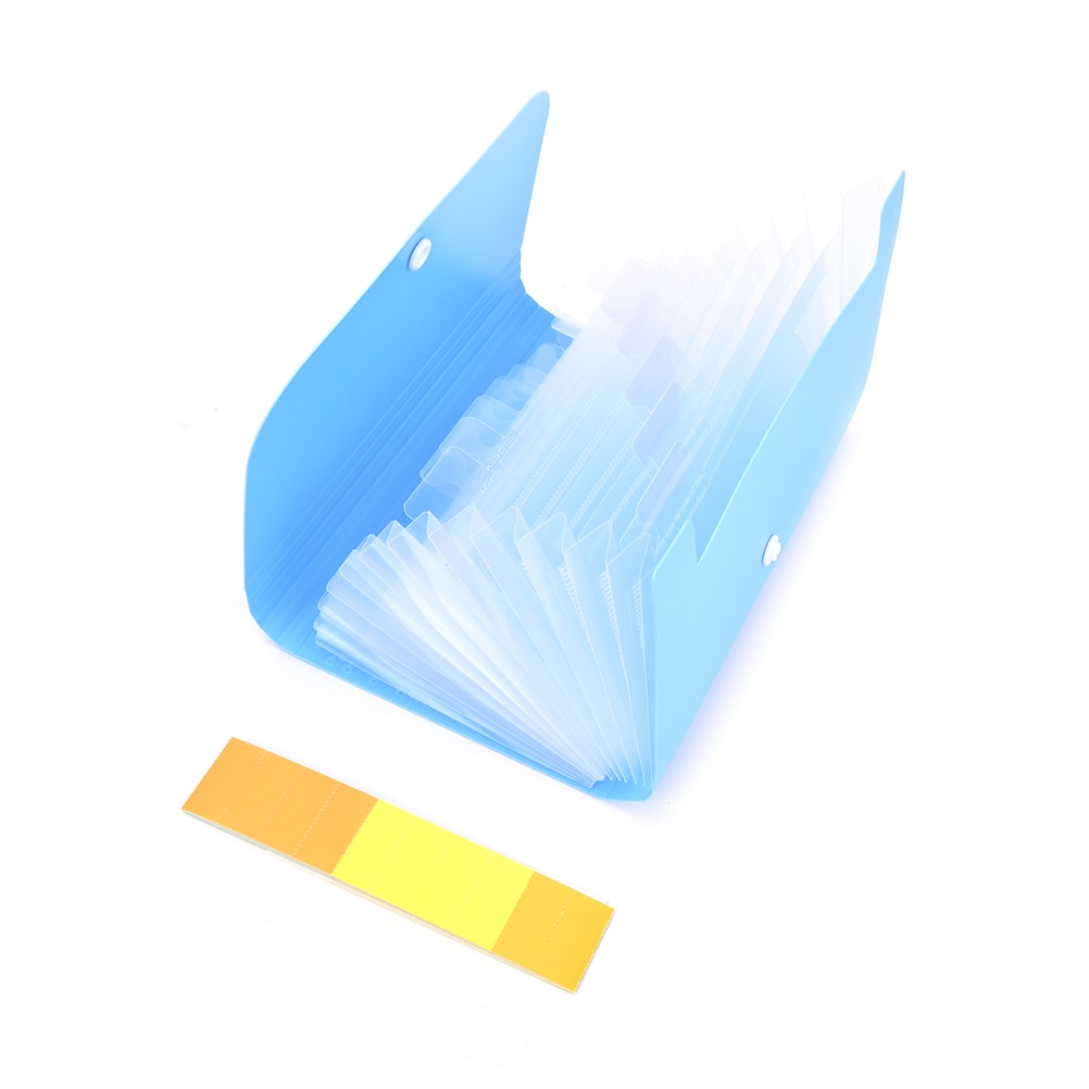 1pc Plastic A6 File Folder Document Organizer Receipt File Expanding Wallet 13 Pockets Bill Folders Paper Holder Office Supplies