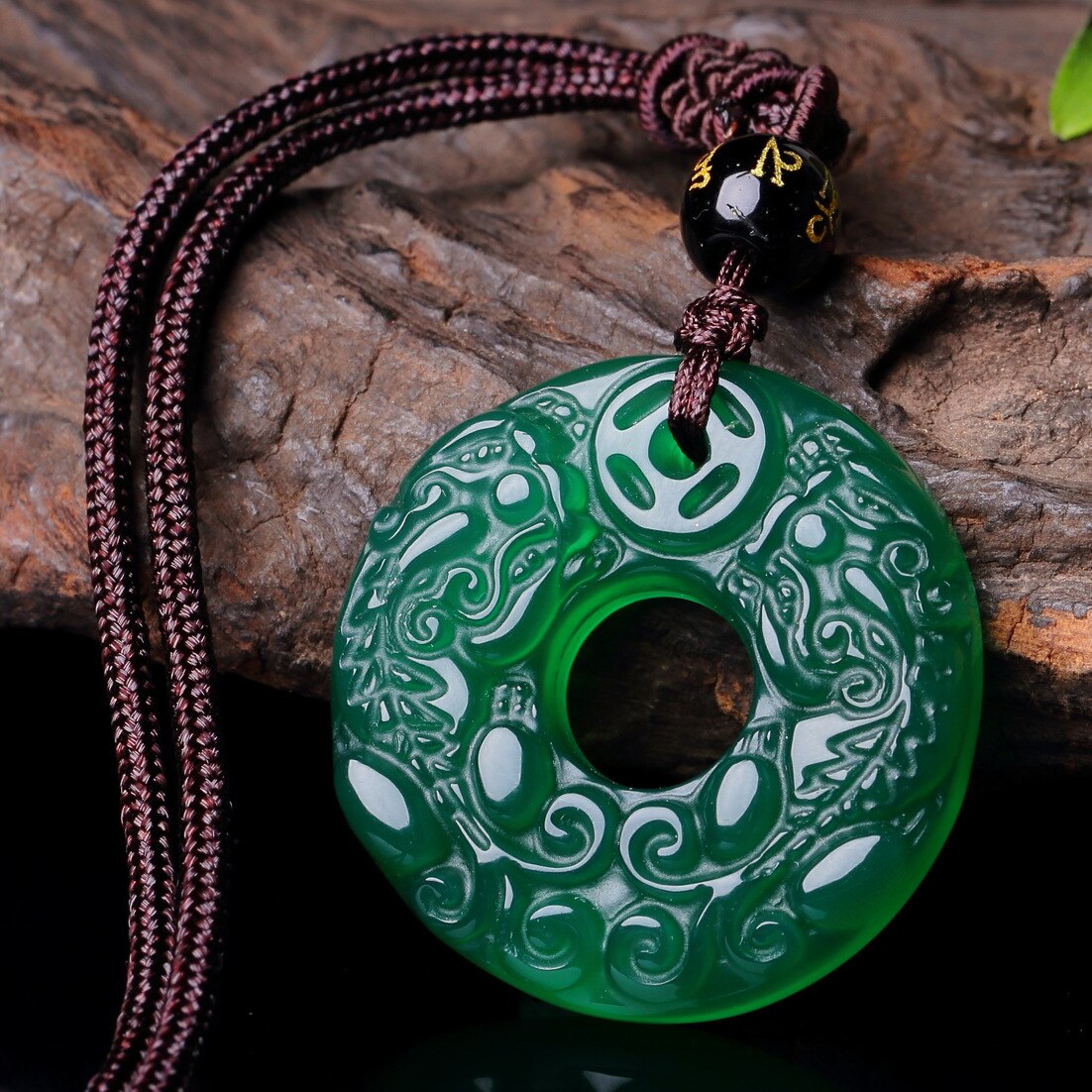 Echte Natuurlijke Jade Lucky Bixie Hanger Ketting Mannen Vrouwen Sieraden Geel Groen Wit Rood Chalcedoon Pi Xiu Geluk Amulet