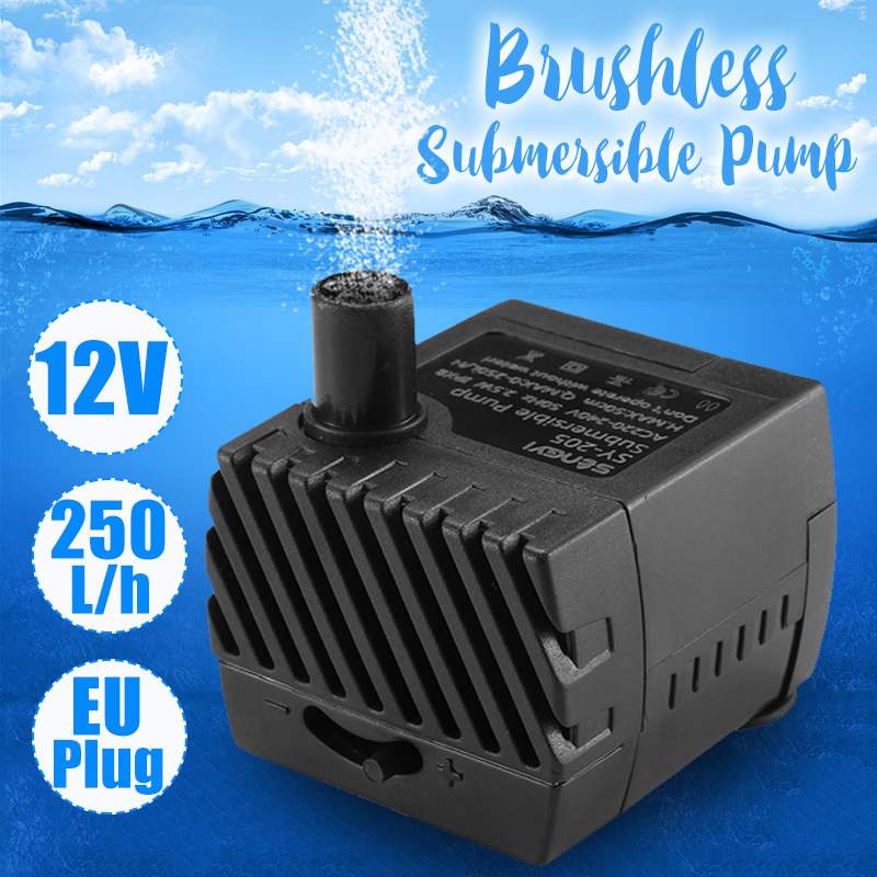 Mini Water Pump2.5W DC12V Borstelloze Pomp Mini Dompelpomp Waterdicht Ultra-stille voor aquarium