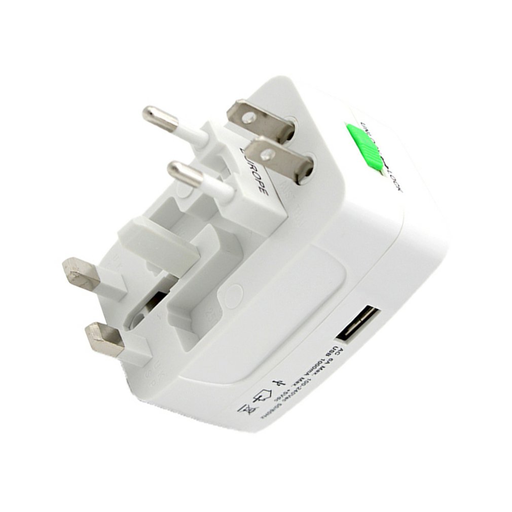 Elektrische Plug Power Socket Adapter International Travel Adapter Universal Travel Socket Usb Power Charger Converter Eu Uk Us Au