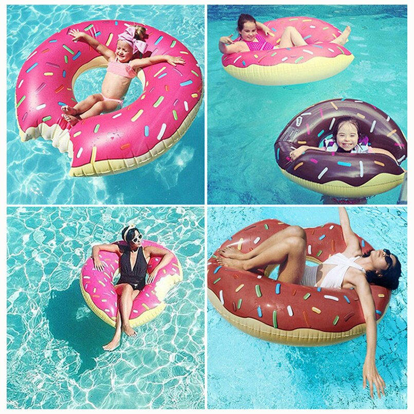 Anillo inflable de donut para nadar para adultos, anillo para nadar de niños, boya salvavidas para piscina