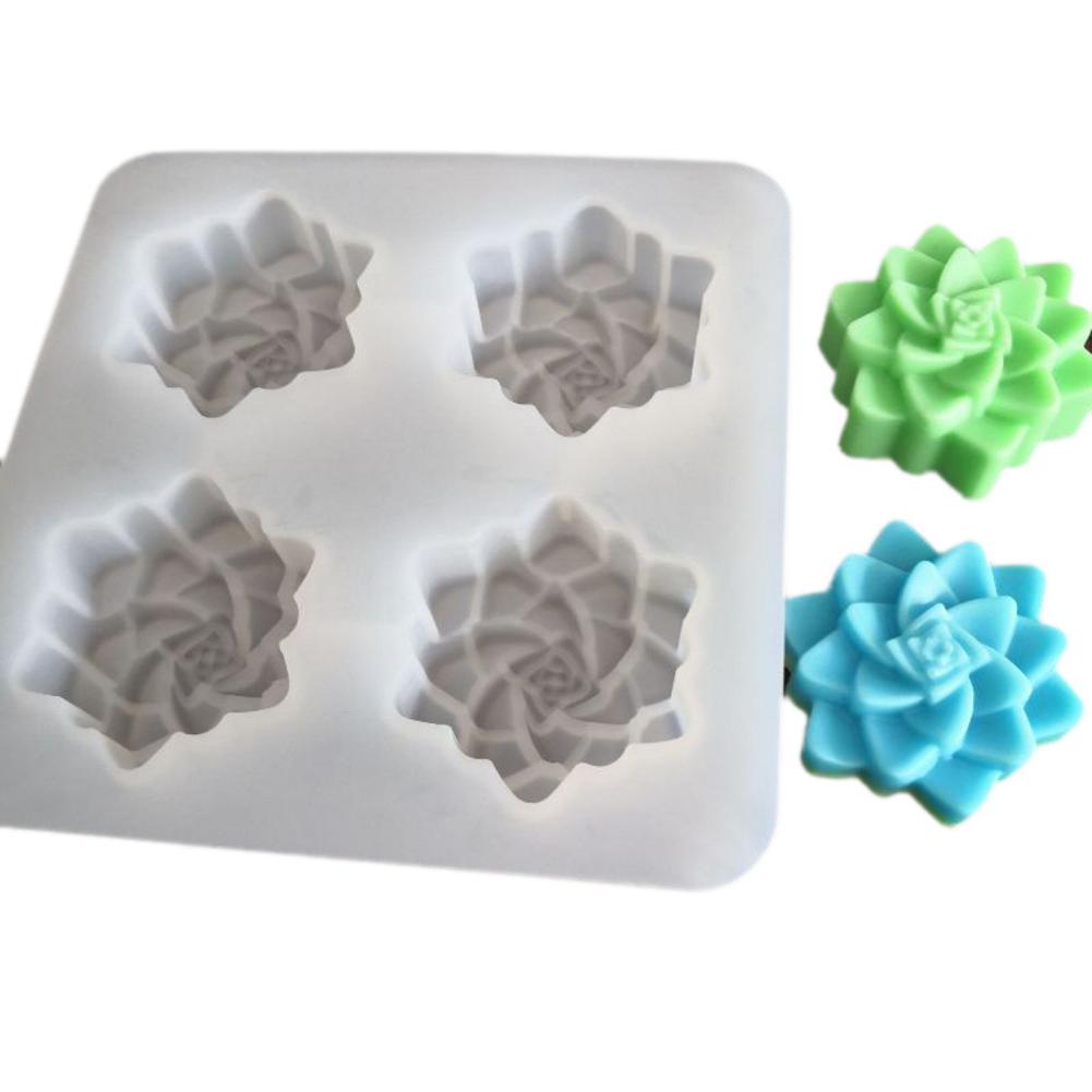 Siliconen Zeep Mal 3D Vetplanten Zeep Mallen DIY Handgemaakte Zeep Maken Gereedschap Mallen Cakevorm Fondant Cake Decoratie Tool