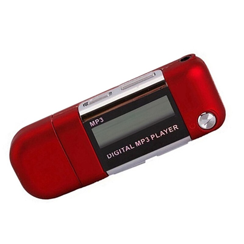 Reproductor de música Mp3, 4GB, disco U, compatible con batería AAA reemplazable, grabación, color rojo y azul, 2 uds.