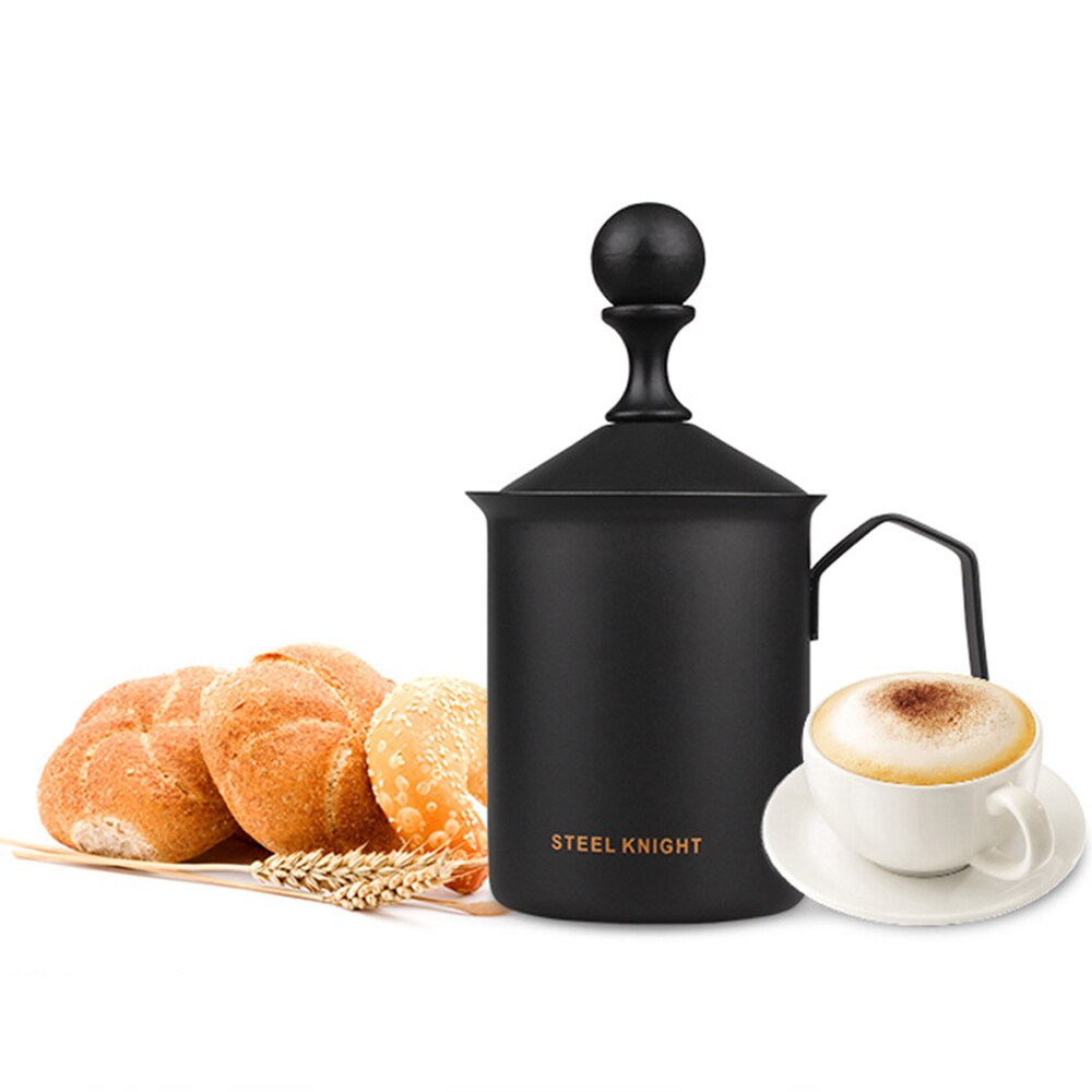 Handmatige Controle Rvs Melk Bubble Apparaat Double-Layer Handmatige Controle Melk Shaker Slijtvaste Melk Frothers