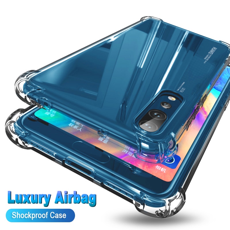 Shockproof Clear Transparent Silicone Phone Case For Samsung Galaxy A01 A11 A21 A31 A41 A51 A71 A81 A91 5G Back Case Coque