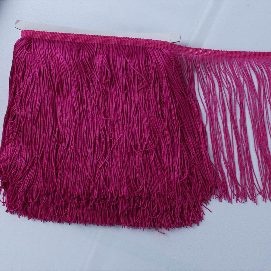 10 Yards/lot Lace Fringe Tassel Polyester Lace Trim Lint DIY Gordijn Latin Jurk Podium Kledingstuk 15 cm/ 20 cm/30 cm Breed: S / Bruin