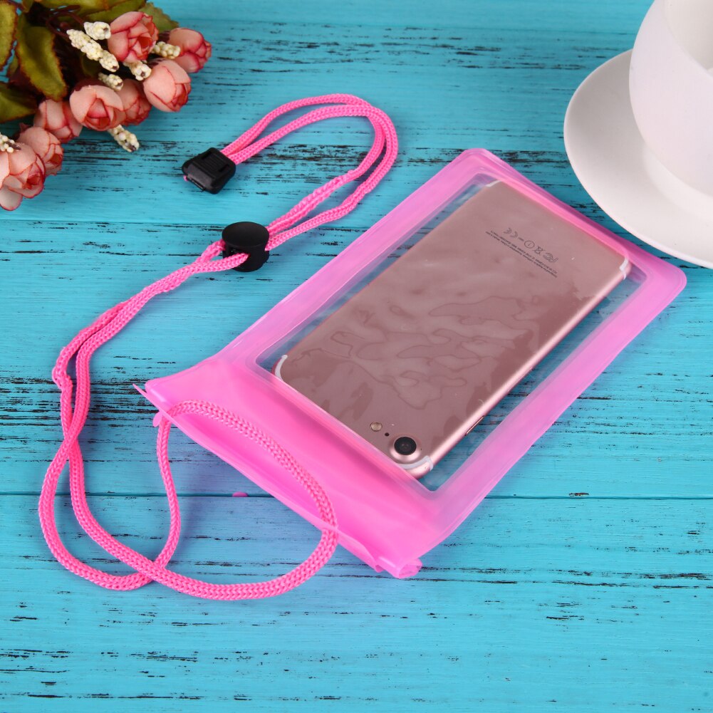 Vanntett telefonveske vanntett veske mobiltelefon veske pvc sterk 3 lags forseglingsdeksel for smarttelefon mindre enn 5.5 tommer