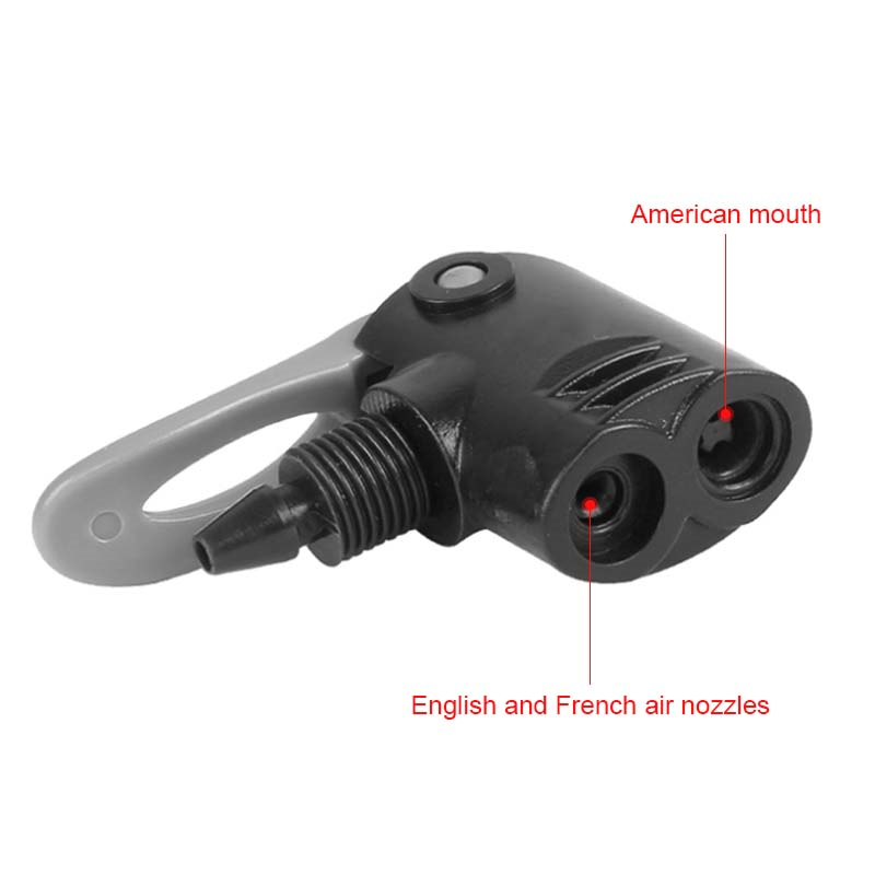 Bike Air Pump Nozzle Hose Adapter Connector Double Head Cycling Bicycle Pump Tool