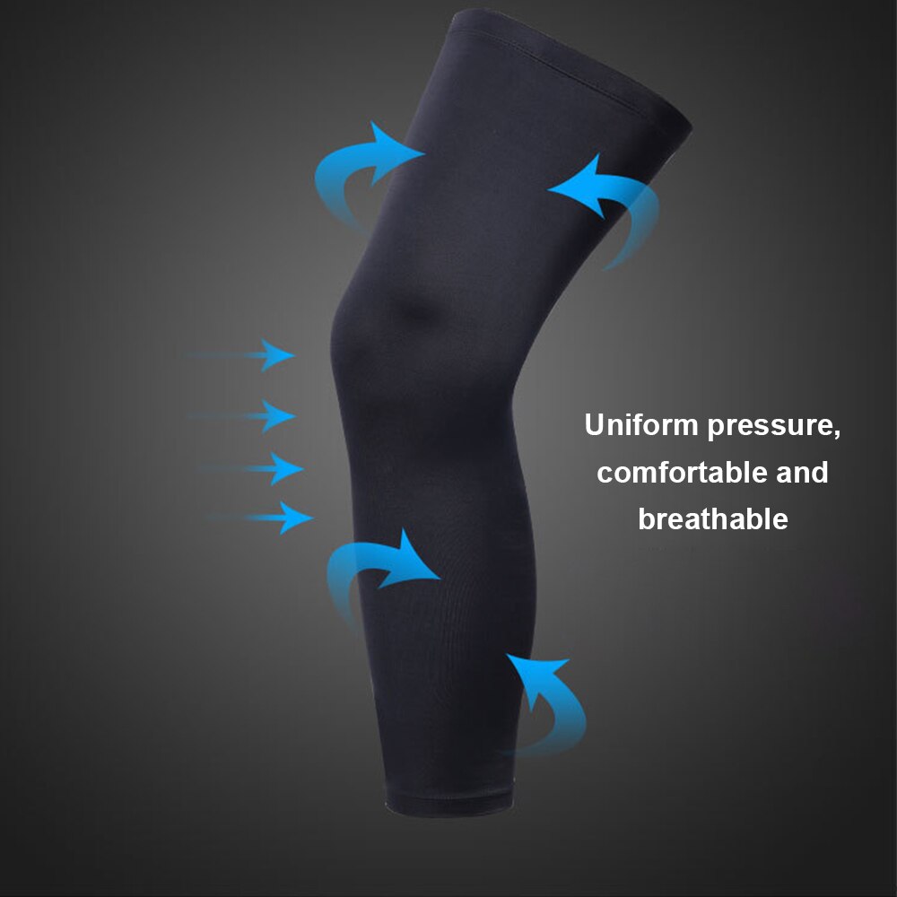 Skybulls Sports Compression Leg Sleeve Basketball Football Cycling Knee Calf Support Running Shin Guard Outdoor Sports Safety