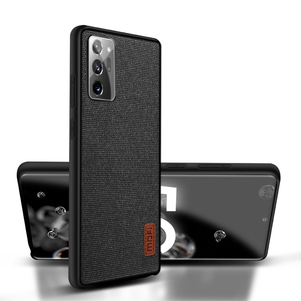 Per la Nota di Samsung 20 Ultra Caso MOFI Per Samsung Galaxy Note 20 Ultra Copertura Posteriore Della Cassa Antiurto Tessuto Nota 20 di lusso Funda: For Note 20 / Black
