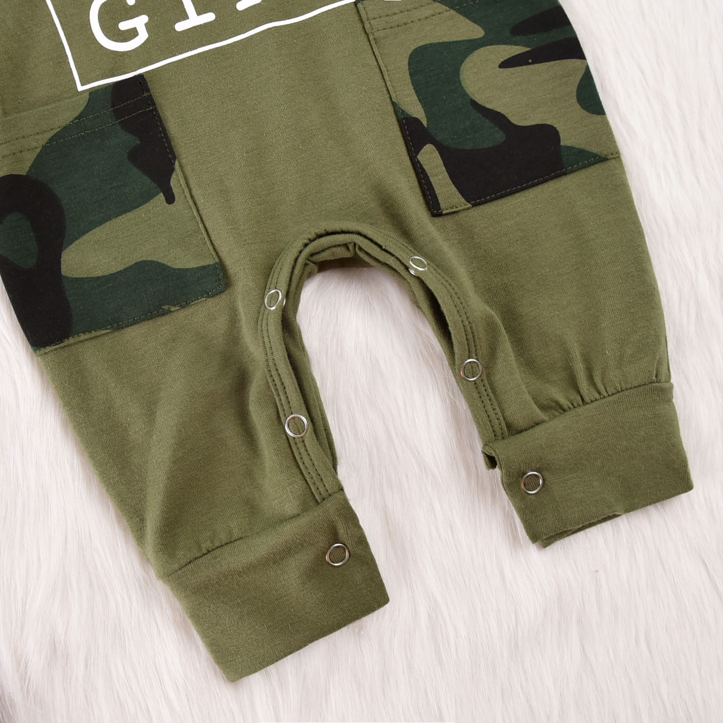 bébé bébé garçons à capuche tenues printemps à manches longues camouflage une pièce combinaison