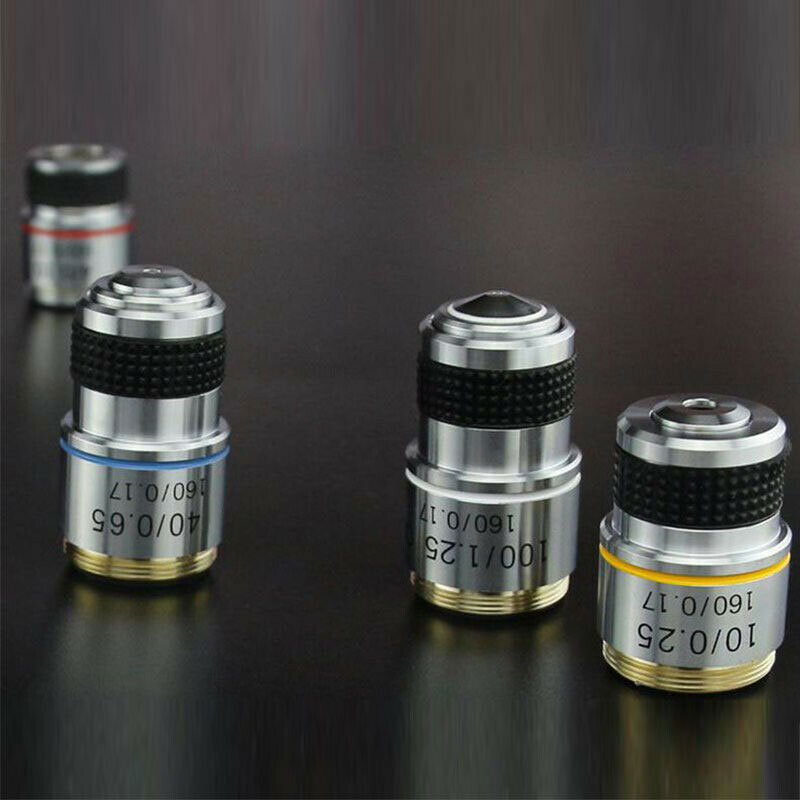 185 Achromatic Biological Microscope Objective Lens 4X 10X 20X 40X 60X 100X 1PC