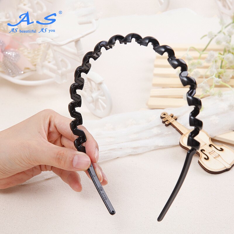 As Genuine Product Korean-style Versatile Hair Accessories Headdress Thick Wave Hair Bands Breaking Constantly Resin Hea