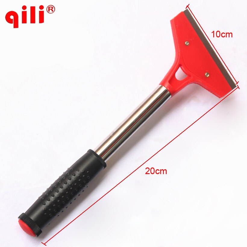Herramienta de pegatina QILI QD-503 para coche, película opaca para ventana rasqueta para eliminar la casa y el gardon, herramientas de limpieza, raspador de piso de acero con pala 20x10cm