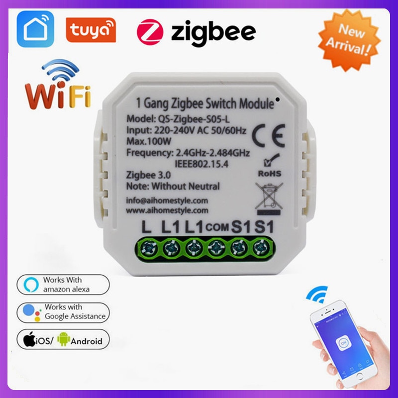 ZigBee Smart Switch Module Breaker For EU/UK Wall ... – Grandado