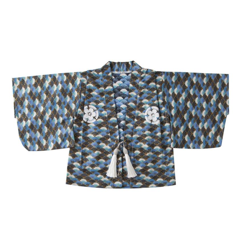Kimono Baby Boys Clothes Japanese Style Kids Romper Retro Bathrobe Uniform Infants Pajamas Long Sleeve Printed Kimono A203