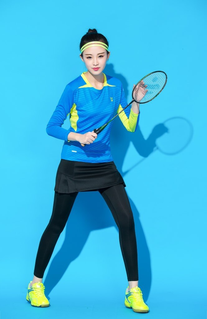 Costume de Tennis de Table, combinaison de Badminton pour femmes, Culottes, vêtements à séchage rapide, manches longues, tenue de sport
