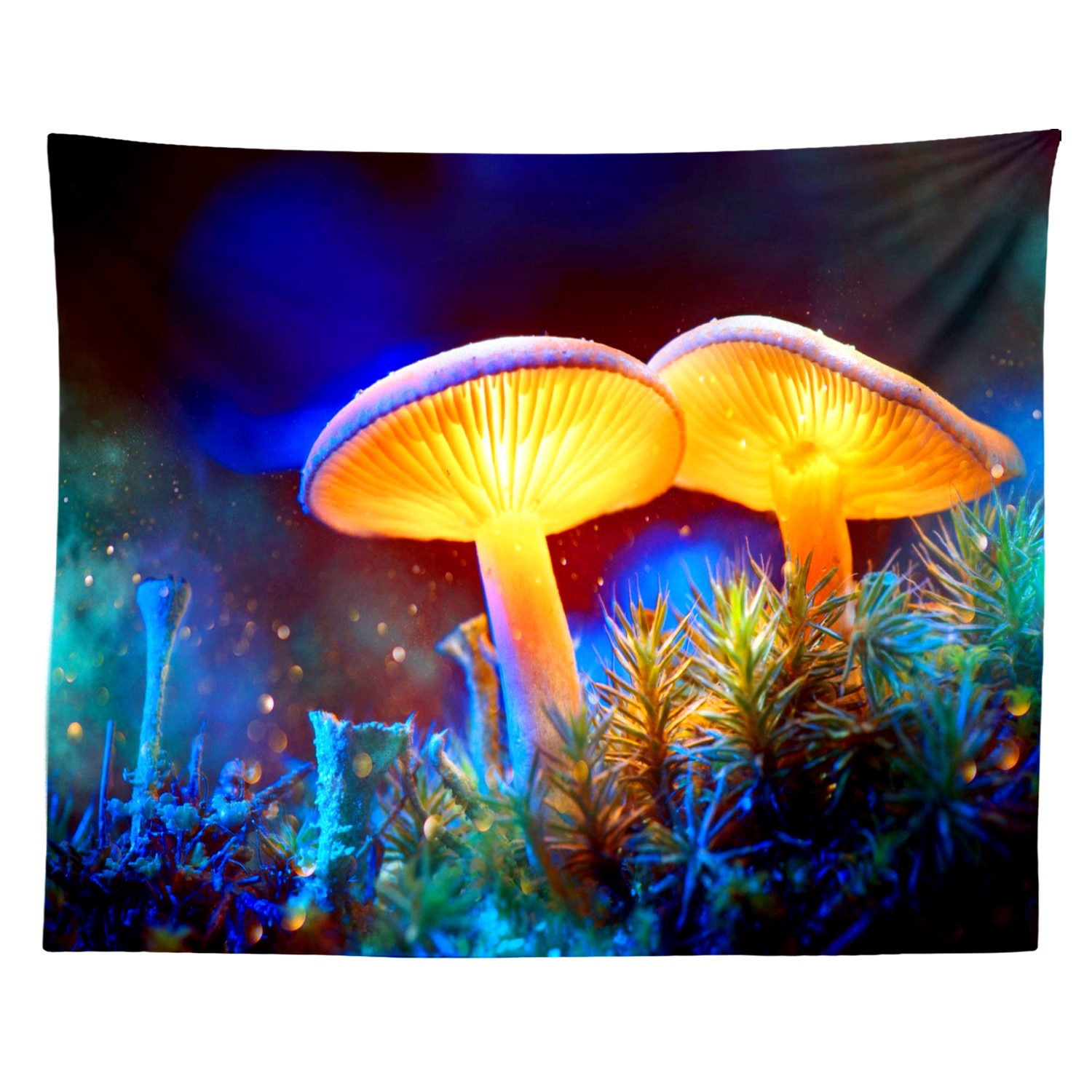 Psychedelic Mushroom Tapestry Fantasy Plant Wall Tapestry Galaxy Space Tapestry Starry Night Sky Tapestry Wall Hanging for Room: 2