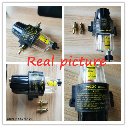 Filtro de combustible para UF-10K de motor diésel y gasolina, conjunto separador de agua, tazón transparente, todos los motores fuera de borda, tanque de combustible