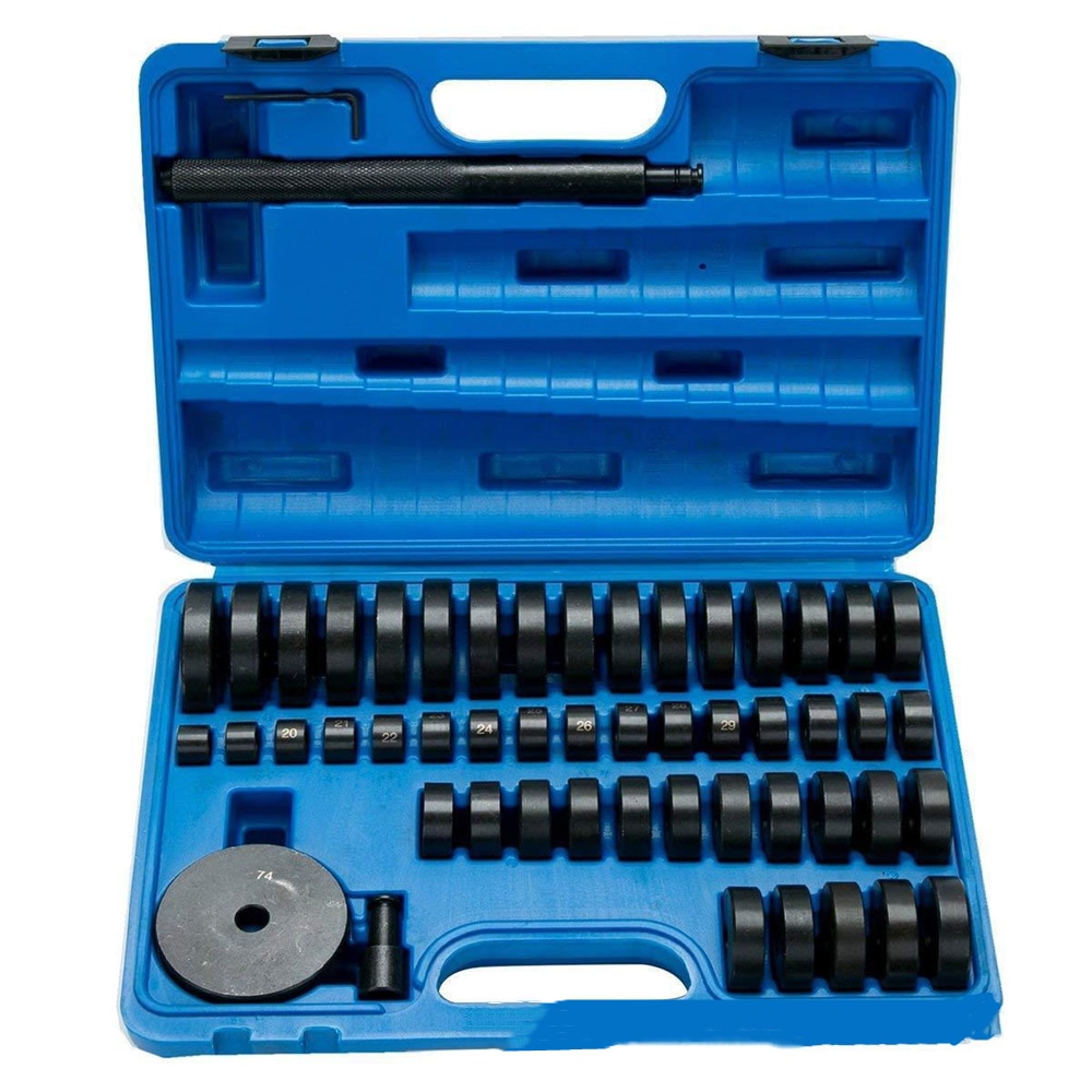 52 pcs Bus Lager Seal Driver Push Druk Disc Tool Set 18-74mm Bush/Lager/Seal driver Set