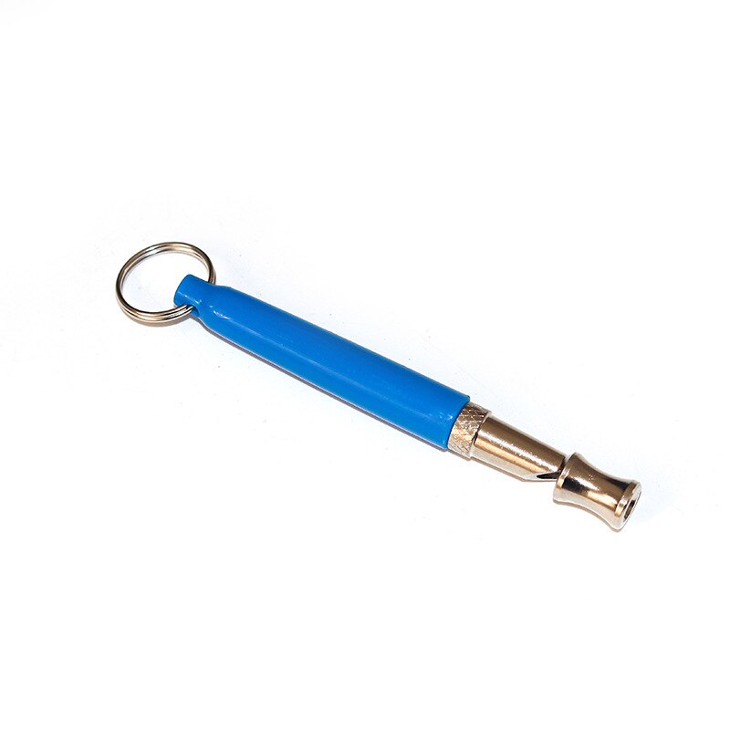 Sifflet d&#39;entraînement pour animaux domestiques, flûte ultrasonique réglable en acier inoxydable, pour chiens obéissants, porte-clés de Train, fournitures pour animaux de compagnie: Blue