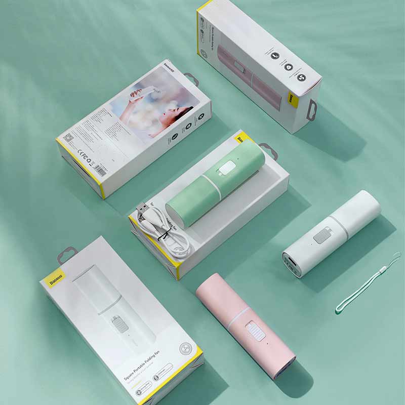 USB Trefoil Folding Fan Mini Electric Portable Fan Small Home Appliance Desktop Fan