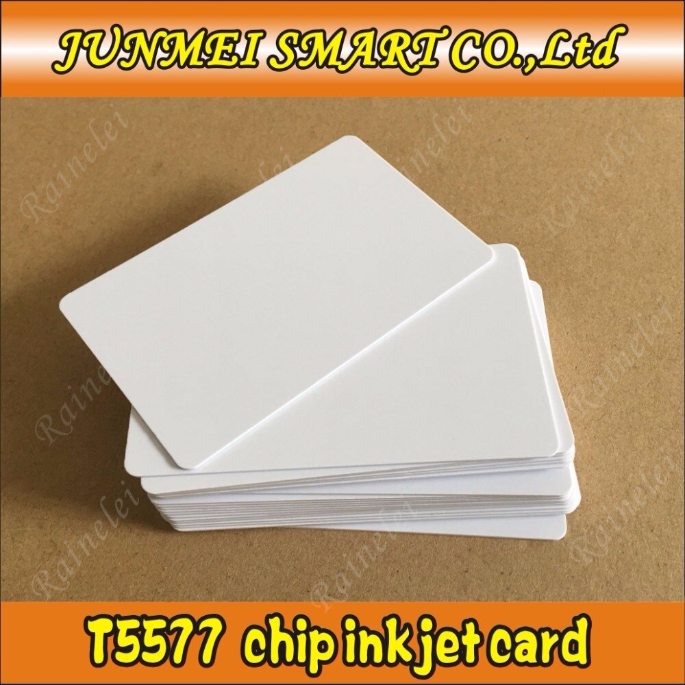 100 stks Inkjet T5577 lege herschrijfbare printable 125 khz t5577 rfid card