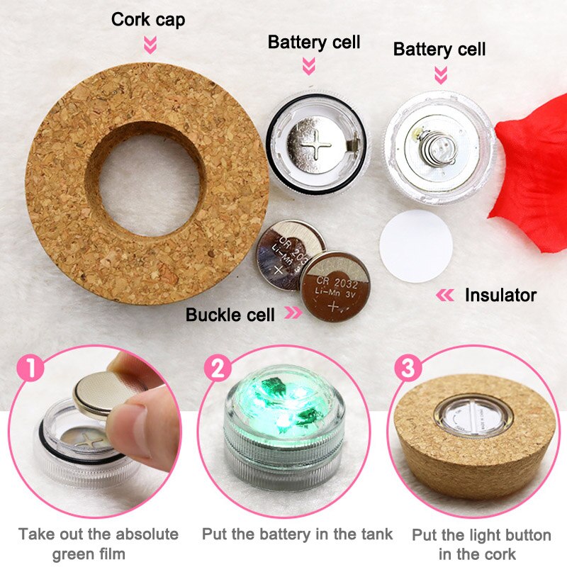 LED RGB Rose Lamp Bloem Fles Nachtlampje Afstandsbediening Rose Lamp Verlichting LKS99