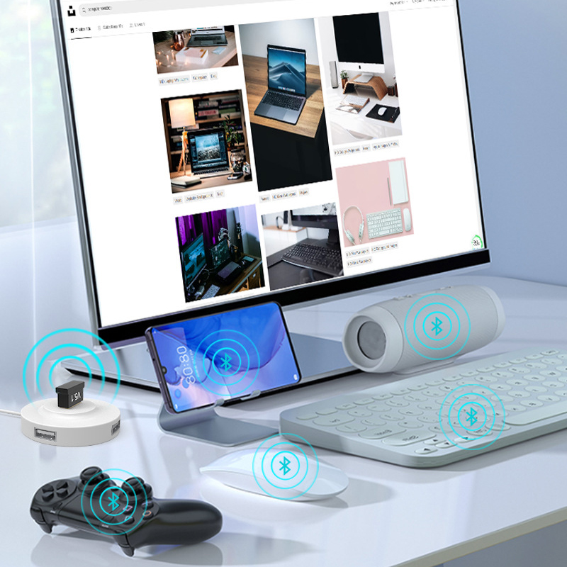 Mini usb bluetooth 5.1 dongle adapter för pc laptop mus tangentbord surfplatta telefon skrivare spelhögtalare trådlös sändare mottagare