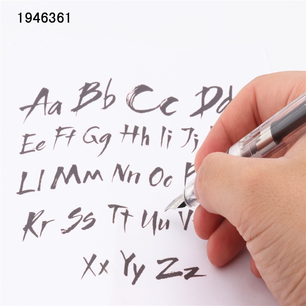 Jinhao 874 läpinäkyvä valkoinen goottilainen rinnakkain taide kukka vartalotaide litteä kärki vinyyli tiibetin arabia opiskelija toimisto mustekynä