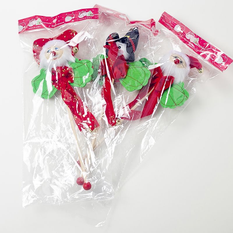 Kerst Klokken Pluche Pop Kids Speelgoed Decor Hand Ring Klokken Met Houten Handvat Thuis Ornamenten Adornos De Navidad