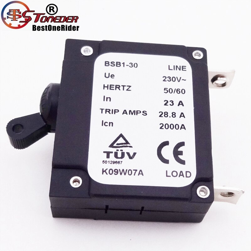 STONEDER Circuit Breaker 23A In BSB1-30 230V 2000A Chinese Generator 28.8A Trip Amps HERTZ 50/60