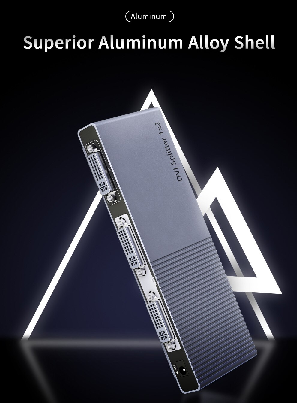 Unnlink DVI Splitter 1X2 DVI-D Video DVI Splitter 1 In 2 Out DVI Distributor UHD 4K @ 30 hz für TV box projektor monitor computer