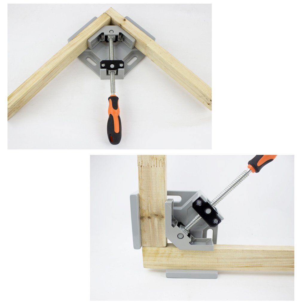 65mm 90 Degree Mitre Corner Clamps Picture Frame Holder Woodwork Right Angle Aluminum Single Handle Folder Tool Adjustable