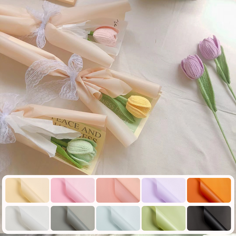 5Pcs 57*57cm Tissue Paper Waterproof Flower Bouquet Wrapping Paper Florist DIY Wedding Birthday Party Packing Decor Crafts