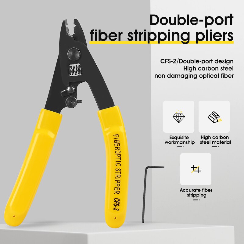 CFS-3/CFS-2/FO103-S Drie-Poort Fiber Optische Stripper/Tang/Draad Strippers Ftth Gereedschappen Glasvezel striptang: CFS-3