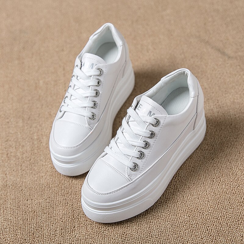 Platå sneakers höst kvinnor skor för kvinna fritidsskor vilda platåklackar kvinnlig fritid kvinnor vita sneakers