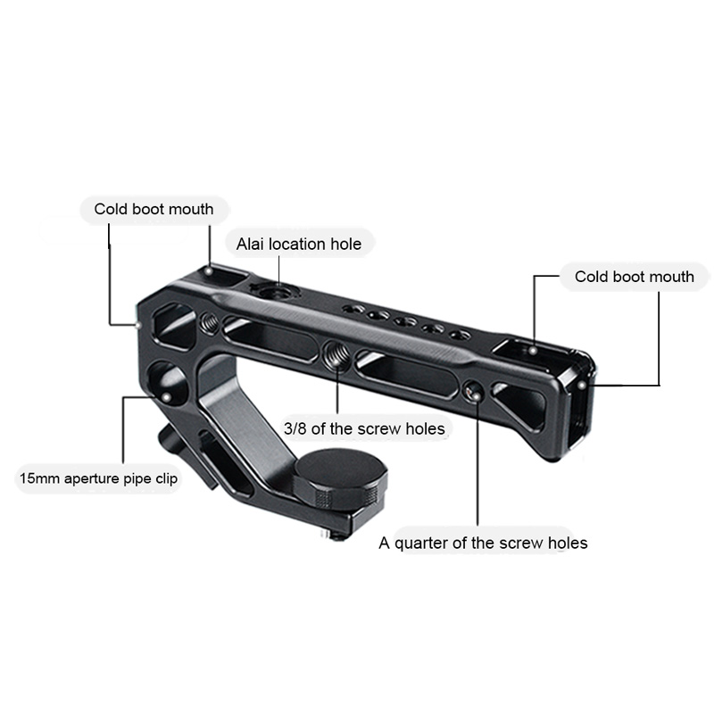 Impugnatura a gabbia ZV1 per gabbia per fotocamera Sony ZV1 con impugnatura laterale in legno scarpa fredda 1/4 &quot;foro per vite per microfono treppiede a LED
