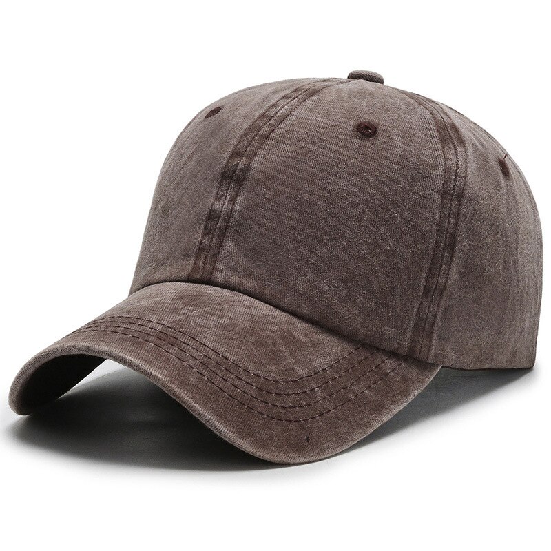 Baseball-lippis miesten snapback-lippis naisille yksiväriset lippalakit vintage-puuvillalippikset miehille luuurheilulippikset: Ruskea