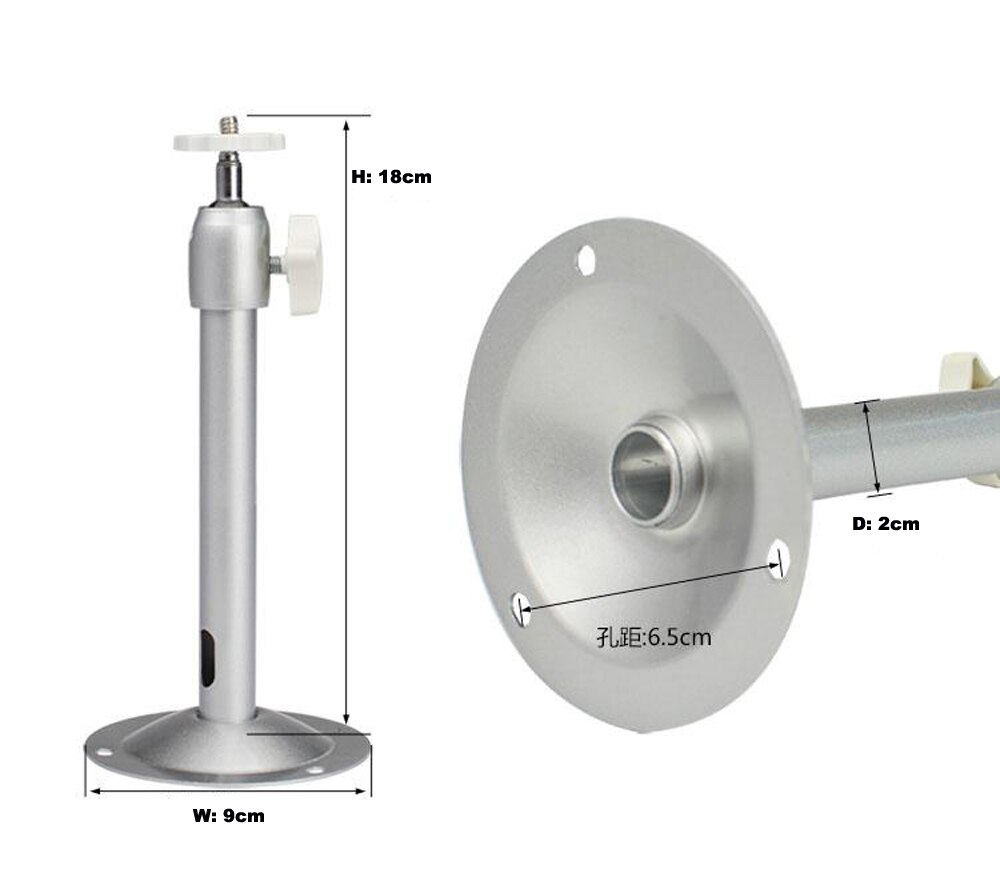 Indoor Outdoor Aluminum CCTV Camera Housing Case with Aluminum CCTV Bracket Wall Mount CCTV Accessories for Security CCTV Camera