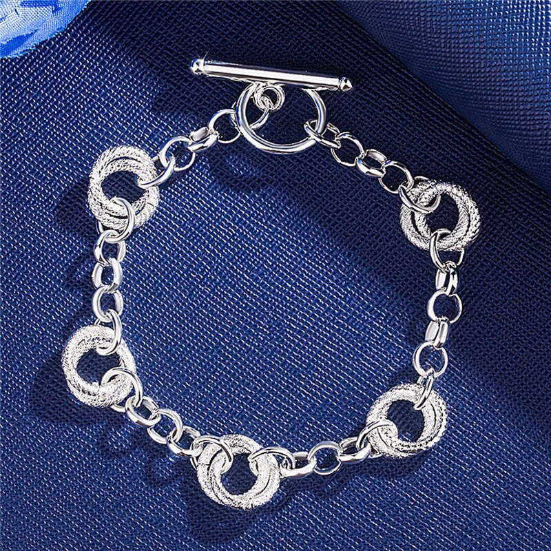 Vrouwen Zilveren Kleur Gouden Armband Voor Vrouwelijke Kristal Ronde Hart Bedelarmband Vrouwen Bridal Wedding Fine Jewelry: S001