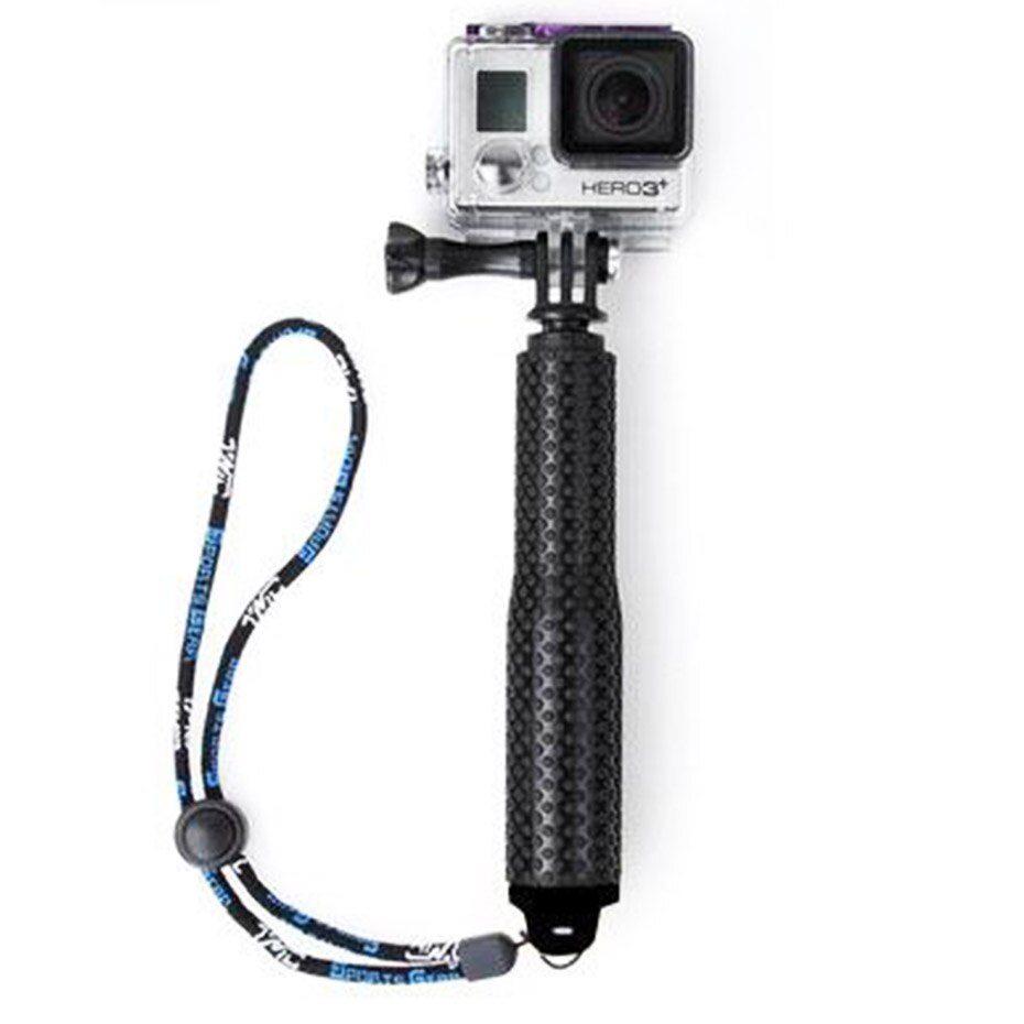 Go pro selfie stick handhållen utdragbar stång monopod+adapter+rem för gopro xiaomi mijia 4k yi sjcam actionkamera tillbehör